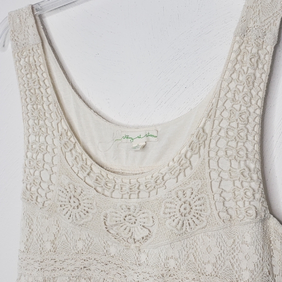 Urban Outfitters Staring at Stars Crochet Boho Festival Top Size Large - Picture 2 of 9